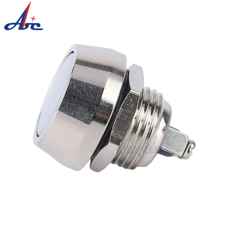 Stainless Steel High quality/High cost performance  Flat Push Button Switch Waterproof Screw Terminal 1no Push Button Switch for Kitchen Hood