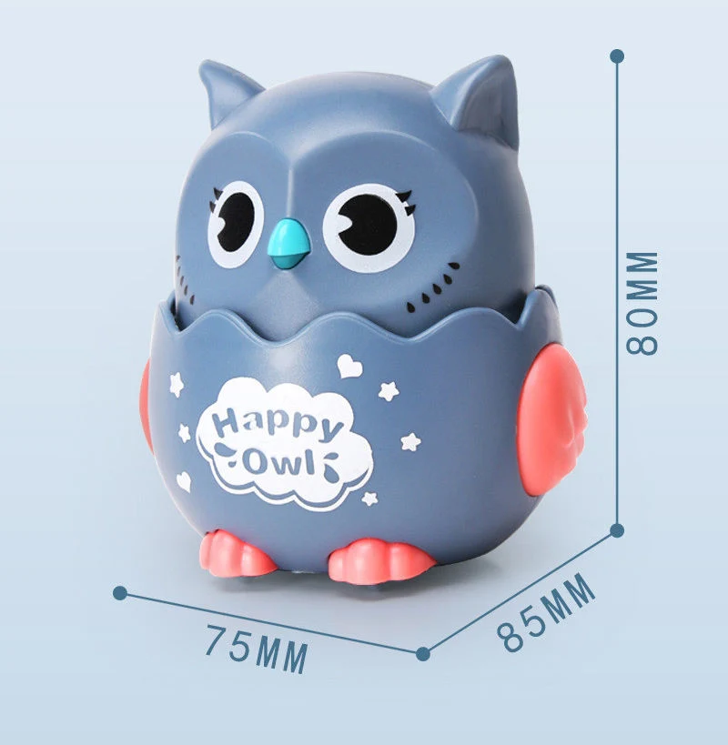 Jouet interactif amusant pour animaux de compagnie en forme de hibou avec un design avancé à mouvement interactif, idéal comme cadeau promotionnel bon marché. Jouet à mâcher pressé qui glisse.