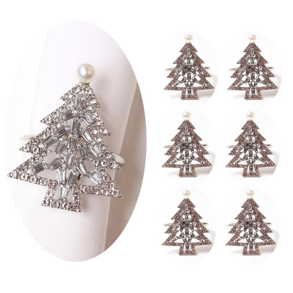 Amazon's New Silver Christmas Tree Hotel Napkin Ring Restaurant Alloy