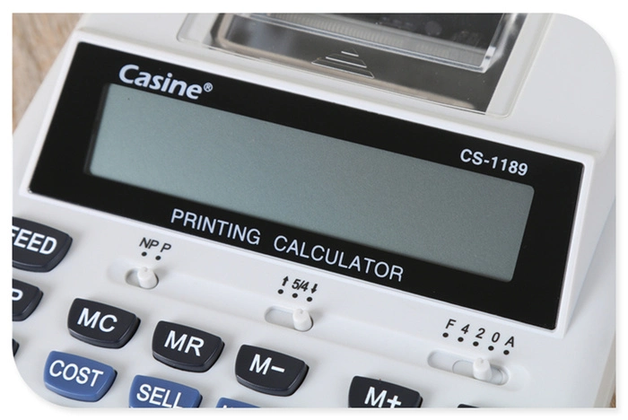 Type d'impression financière Casine Calculatrice La calculatrice