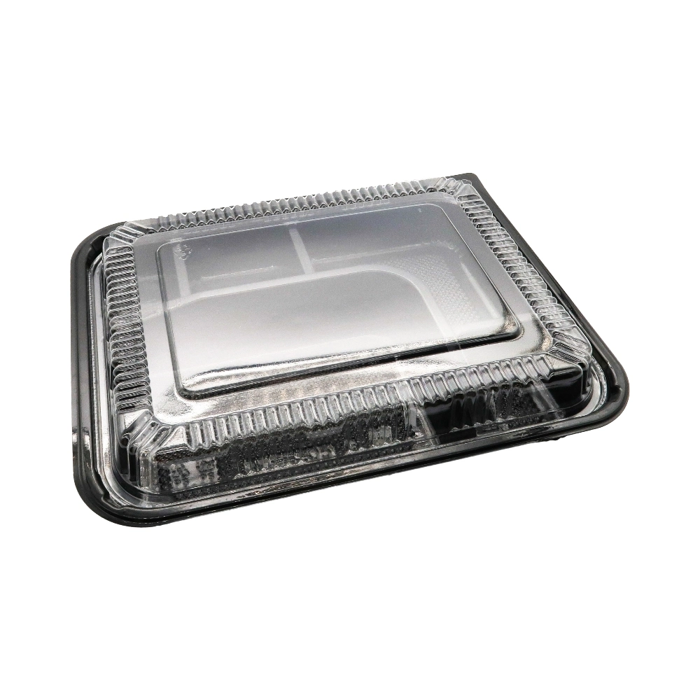 Recyclable Microwave Safe PP Materials Takeaway Black Food Containers