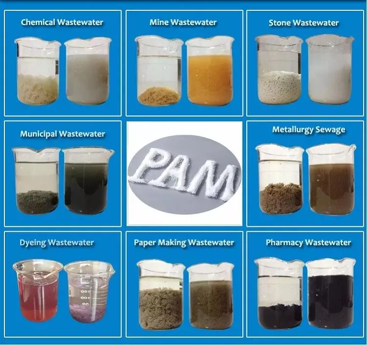 Abwasserbehandlung Chemische Polymer Pulver PAM Flockungsmittel Polyacrylamid Acryl -Säure / Polyacrylamid