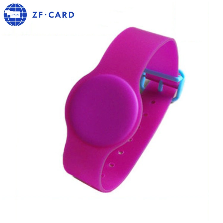 13.56MHz F1108 Mf RFID Pure Color Bracelet Silicone NFC Wristband Watch Card Wrist Band Access Control Card