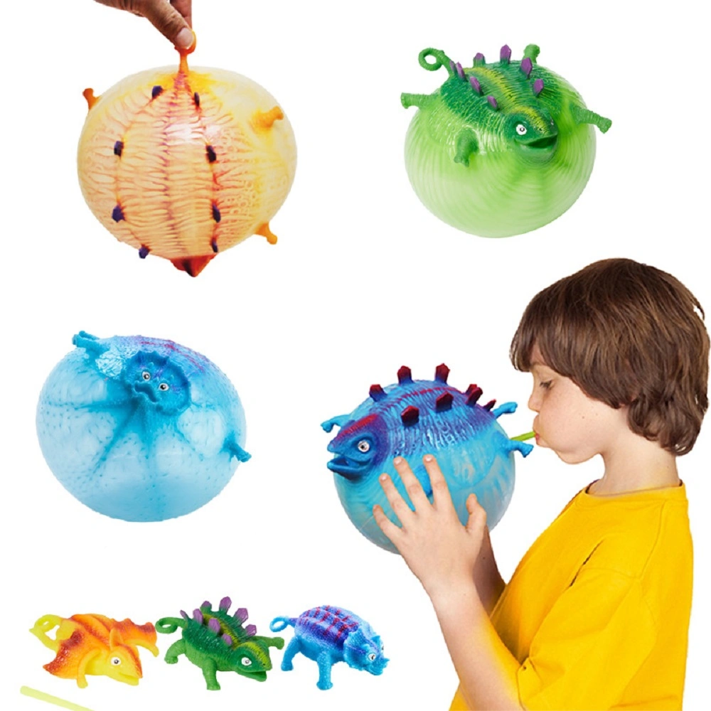 Dino Squeeze Balões Bola Crianças Brinquedos Infláveis de Dinossauro Divertidos Soprados Esg17644