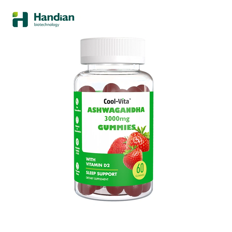 Ashwagandha Gummies ODM OEM de suplementos de vitamina Ashwagandha pegajosas para relajarse y dormir ayuda