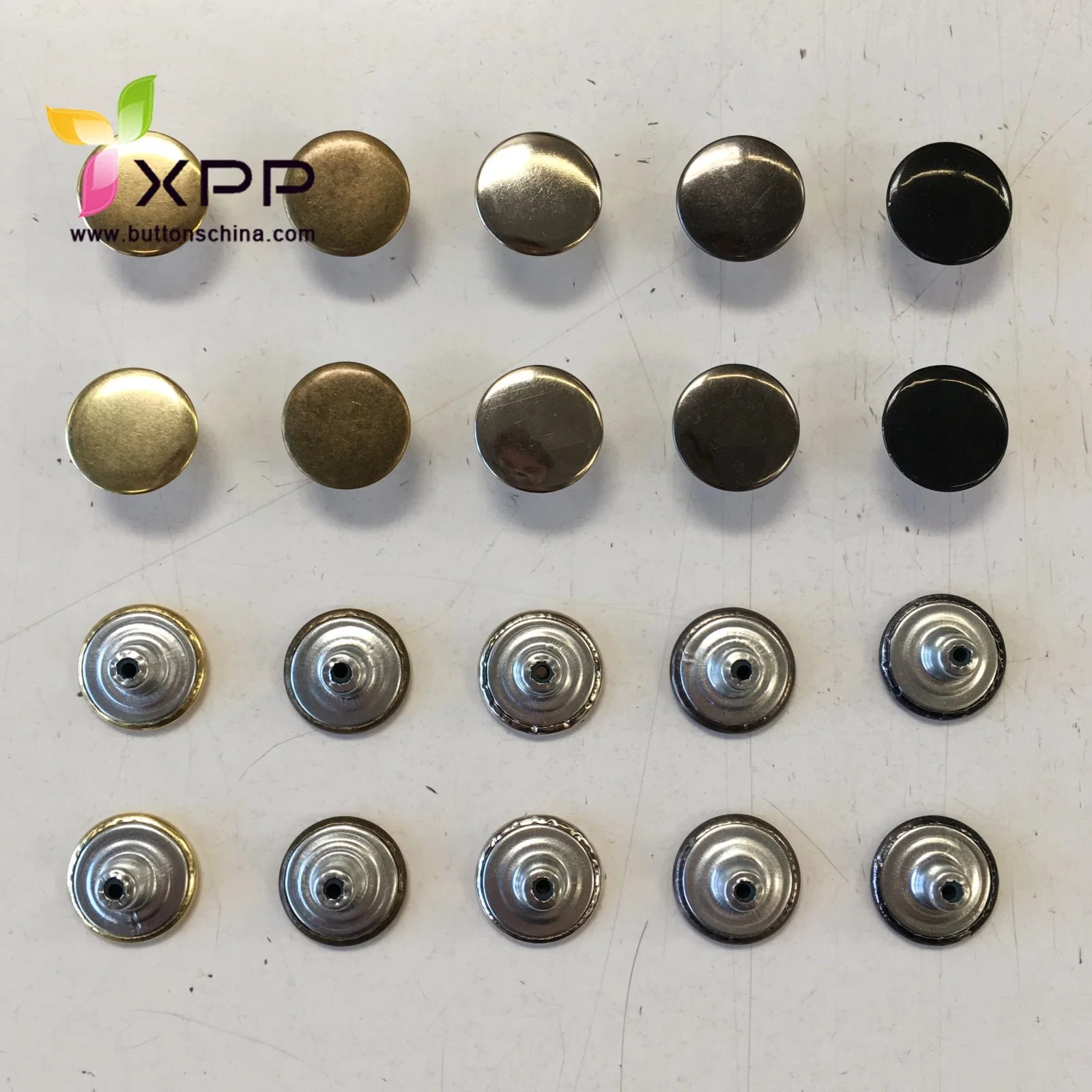 Sample Customization 9mm Brass Metal 2 Parts Rivet with Aluminum Pin