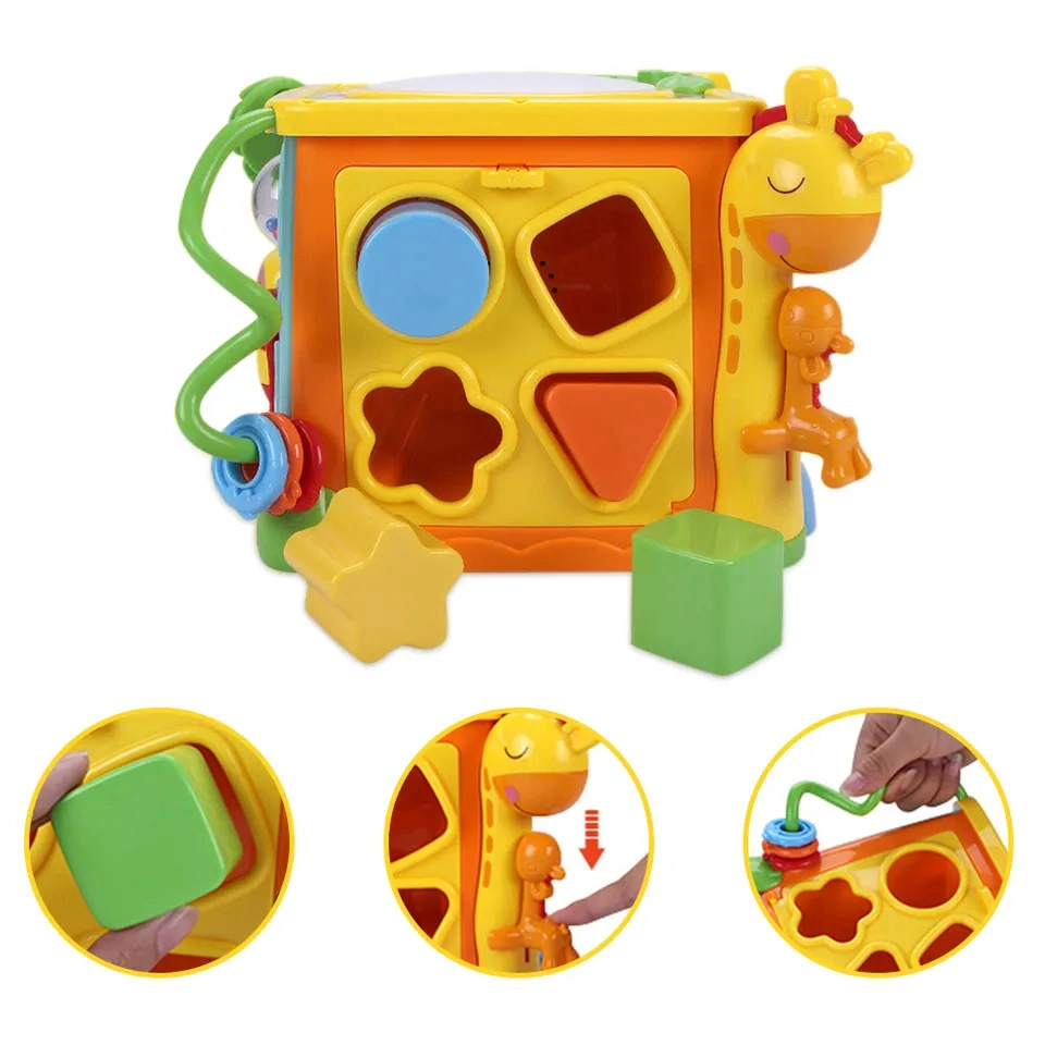 Aprendizaje musical Cube Toys Baby Gift Drum actividad educativa para Niños