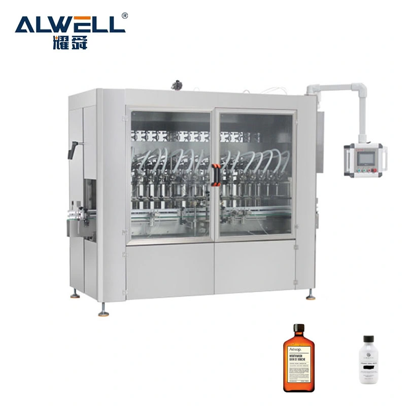Máquina automática de enchimento de líquido de gel com sistema de desinfecção manual de álcool para produtos químicos Indústria com equipamento de etiquetagem Capping