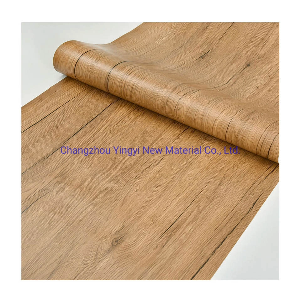 Alfombra de madera de plástico Yingyi textura de piedra decorativa de PVC PVC película película decorativa para piso de la superficie de la hoja de plástico