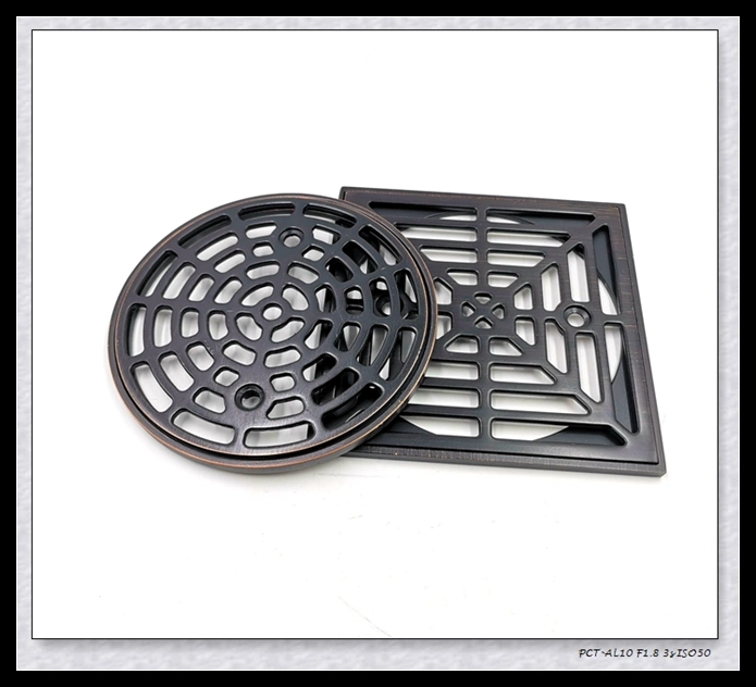 Zinc Alloy 4 Inch Square Shower Drain