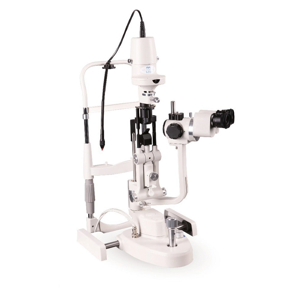 Buen Servicio examen de ojos Mecanmed microscopio barato para el Hospital portátil Lámpara de hendidura