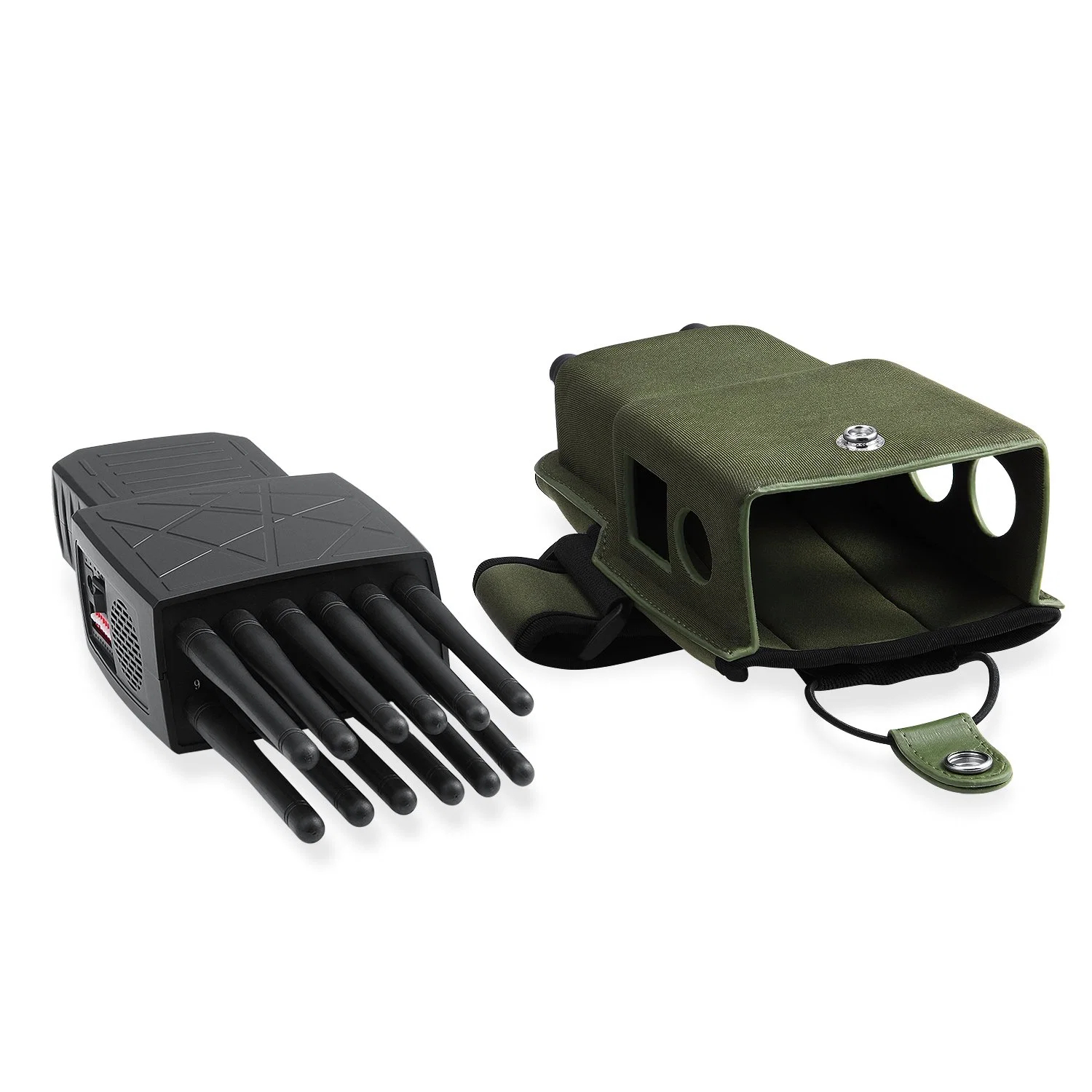 Las primeras 12 antenas All-in-One Full Bands Handheld Mobile Phone Jammer con Logjack GPS WiFi bloqueo de señales RF 315/433/868