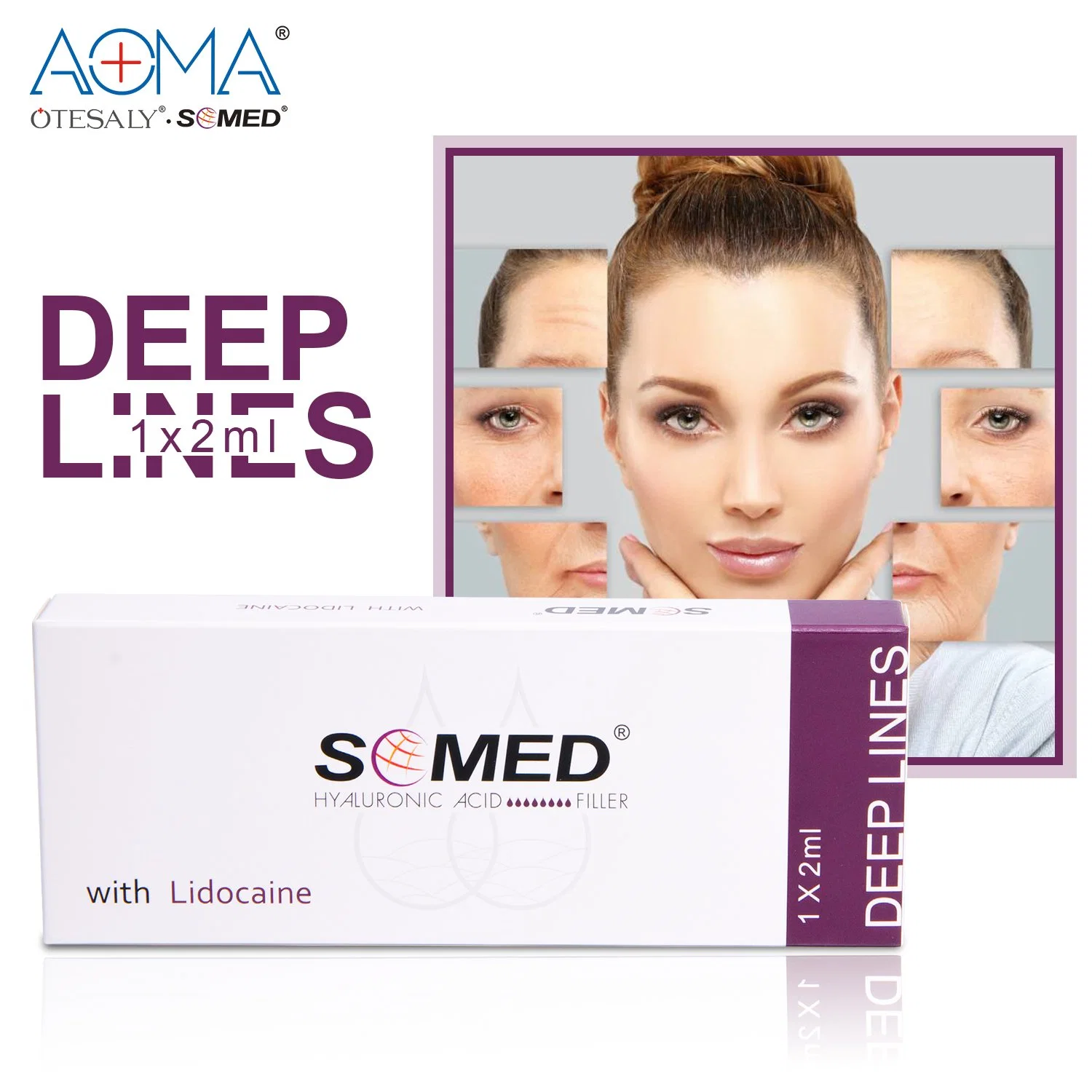 Somed 2ml Deep with Lidocaine Plastic Surgery Dermal Filler Hyaluronic Acid Otesaly Price