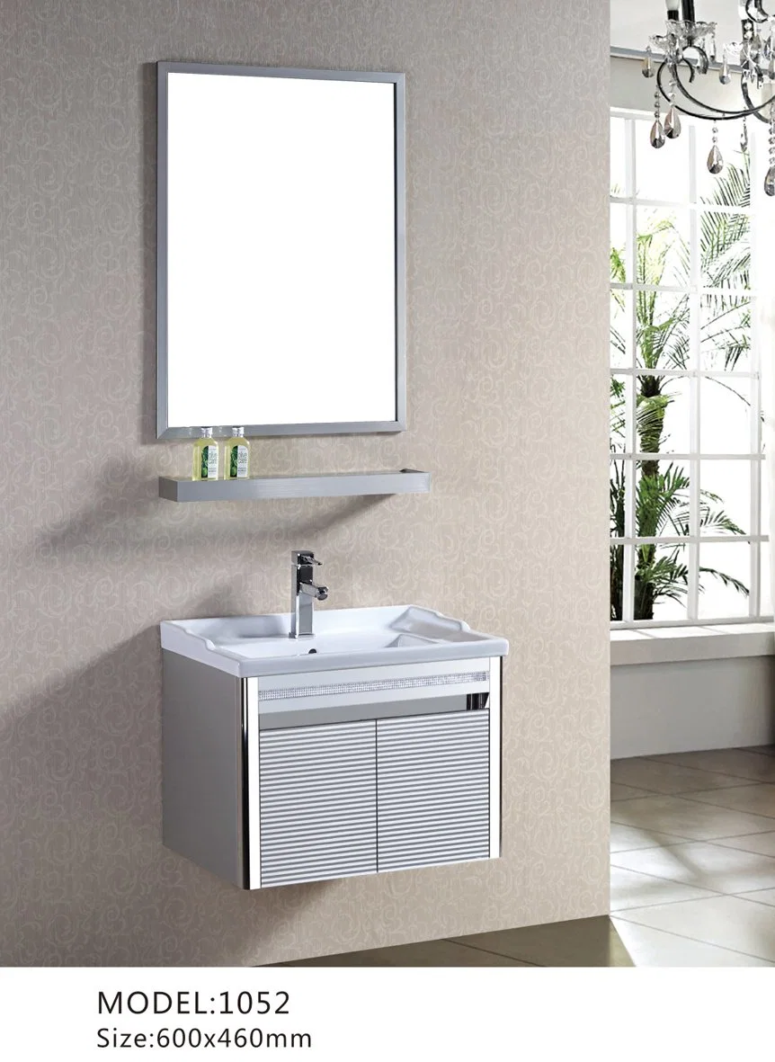 Small Size Corner Bathroom Stainless Steel Vanity Cabinet Wall Mounted Furniture