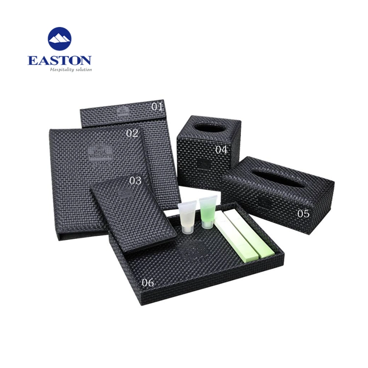 Hotel Coffee Leather Amenities Holder for Guest Room