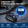 12V Car Air Pump Electrical Portable Tire Inflatable Pump Mini Auto Compressor for Car Motorcycle Tyre Digital with LED Light