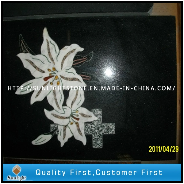 Black Stone Granite Shadow Carving Craft with Customize Design