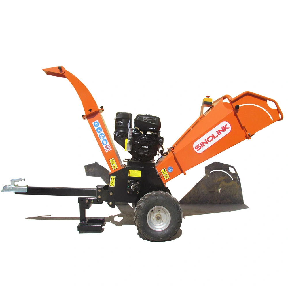 15HP Gasoline Wood Chipper Drum Mobile Shredder Drum Type Tree Crushingtree Crusher with Drum Type Chipper