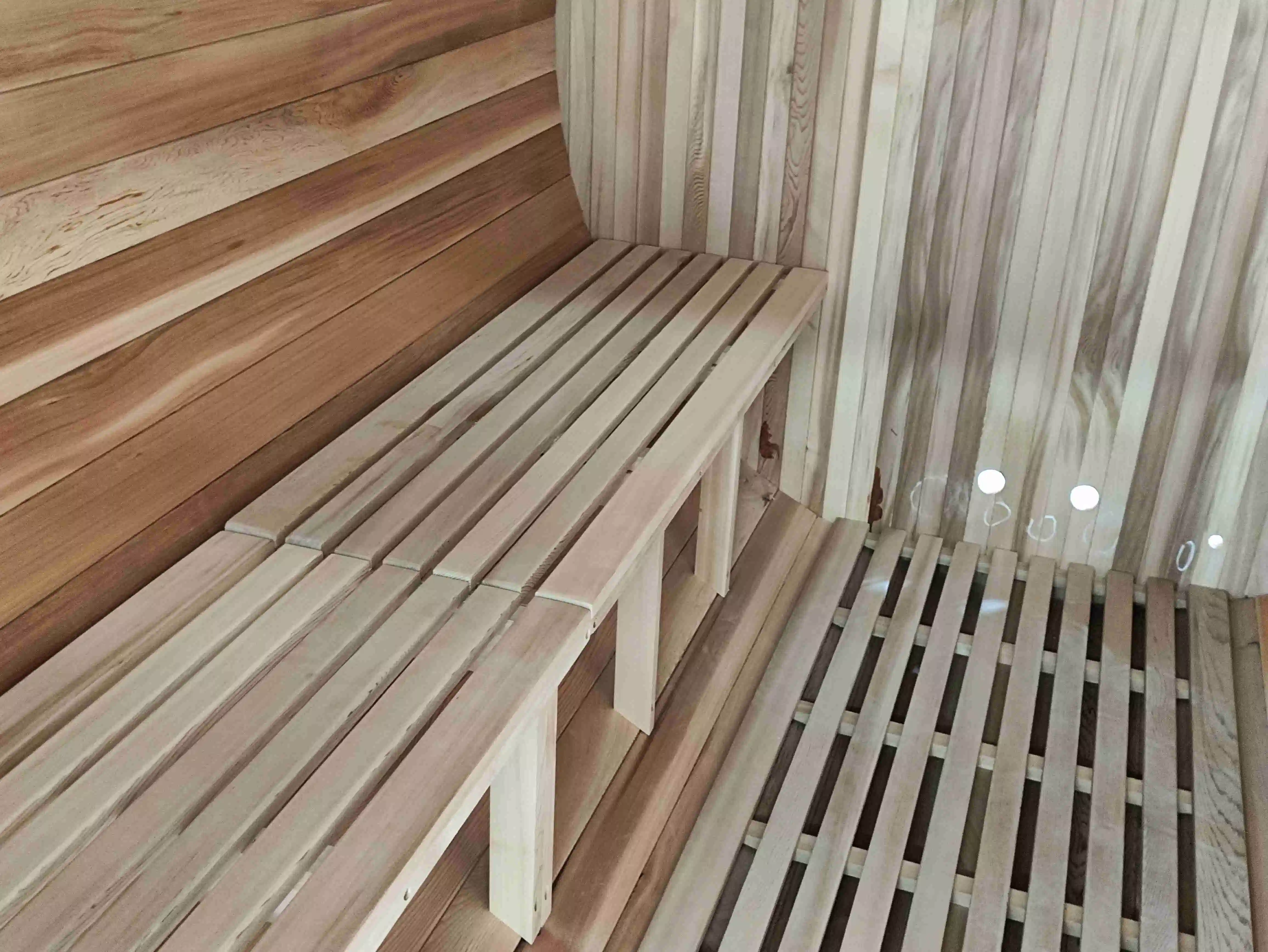 Chambre de sauna à vapeur méditative avec Bluetooth Chambre de sauna en baril