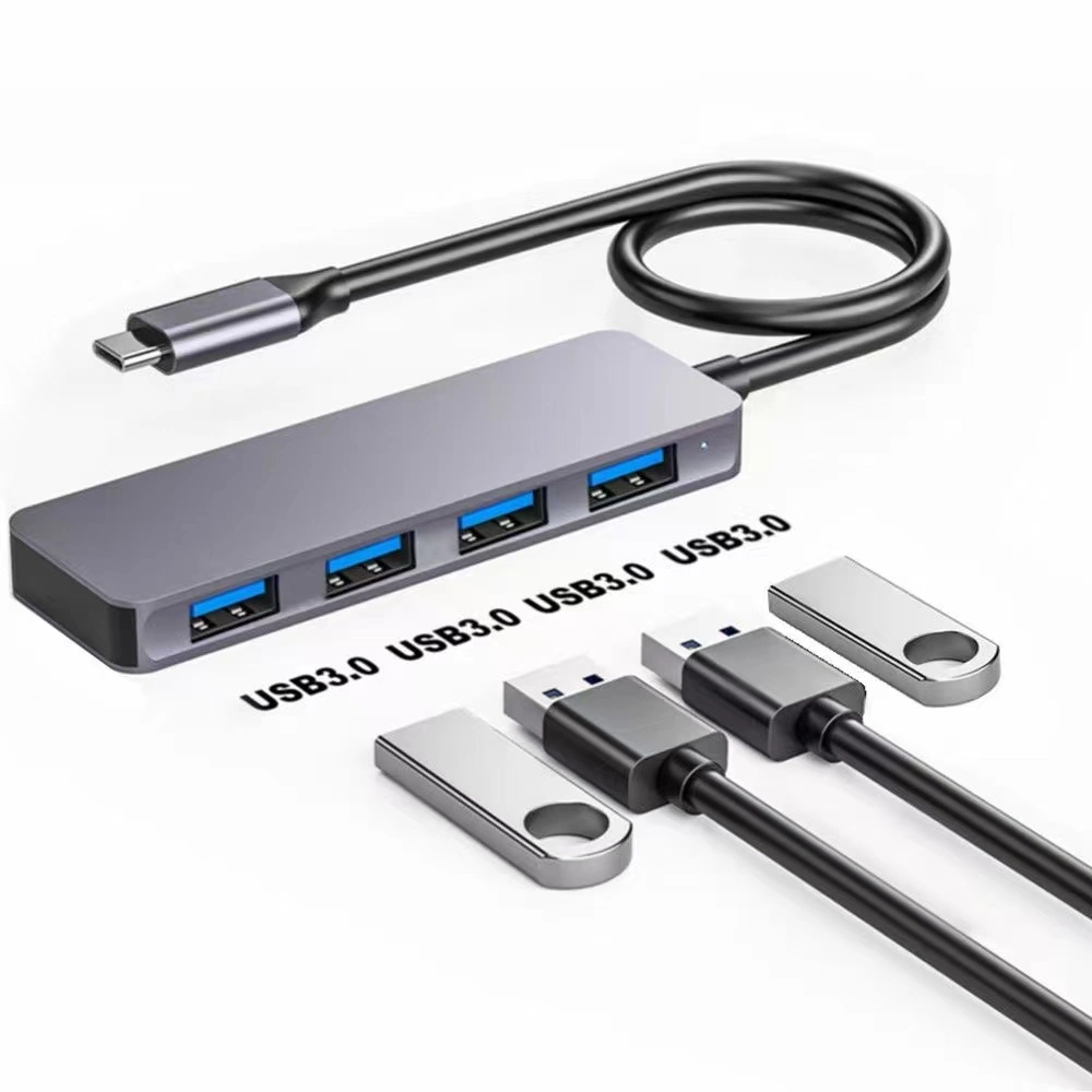 2023 Hot Sale USB High Speed Hub Typ C auf USB 4 Port Multi Splitter Adapter 4 in 1 USB 3,0 Hub OTG Typ-C Hub für MacBook pro PC Computer Zubehör