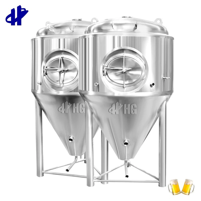 500L Beer Fermentation Tank Stainless Steel Conical Fermenter Brewery Fermenting Vessel