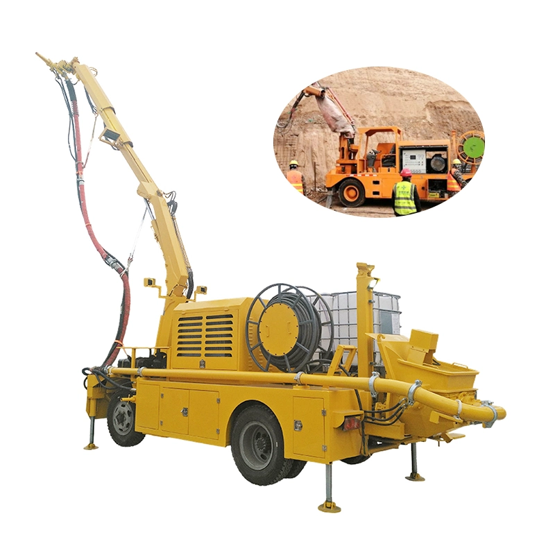 Highway Railway 30m3 Tunnel Construction Concrete Spraying Shotcrete Robotic Arm Vehicle Machine