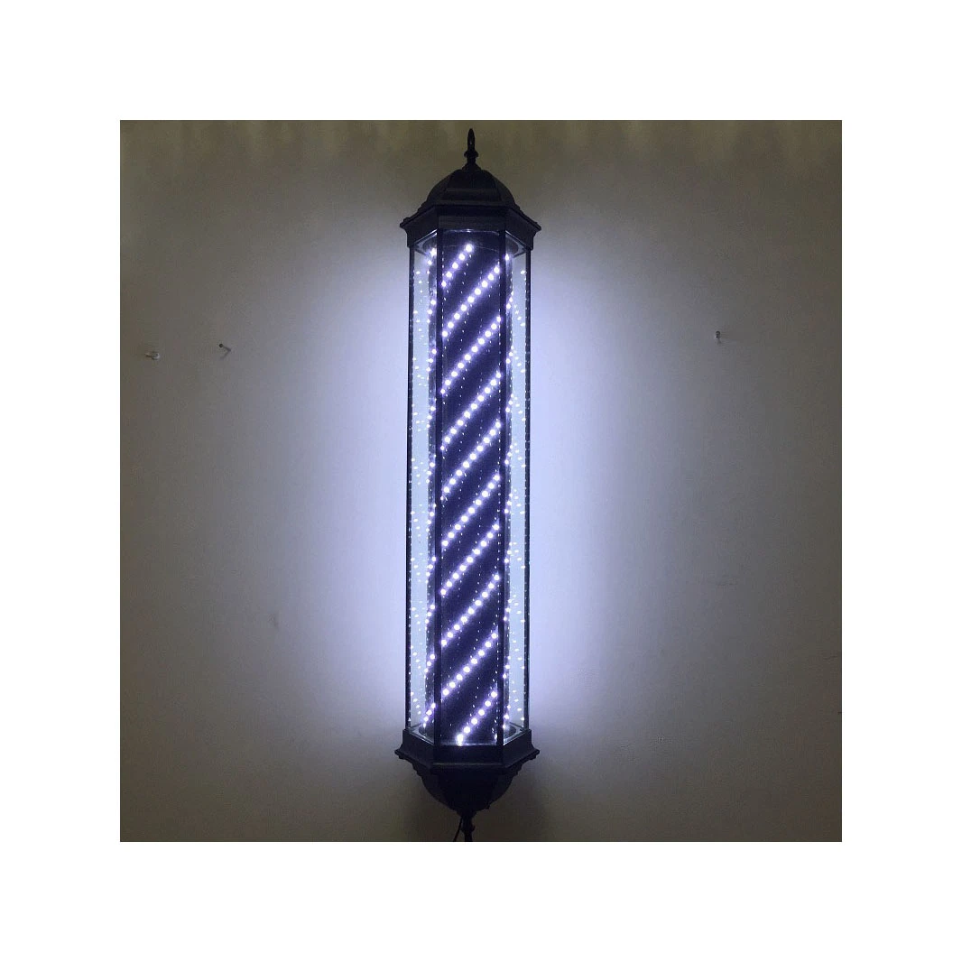 Vintage Cabeleireiro Assinar Barbeiro lâmpadas de luz LED branca vermelha luz azul