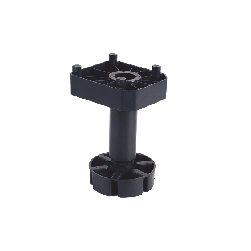 Adjustable Cabinet Leg in Plastic for Kitchen and Bathroom in Black