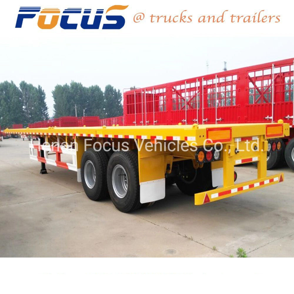 1/2/3/4 Fuwa Axles 20FT 40FT Container/Utility/Cargo Flatbed/Platform Truck Semi Trailer