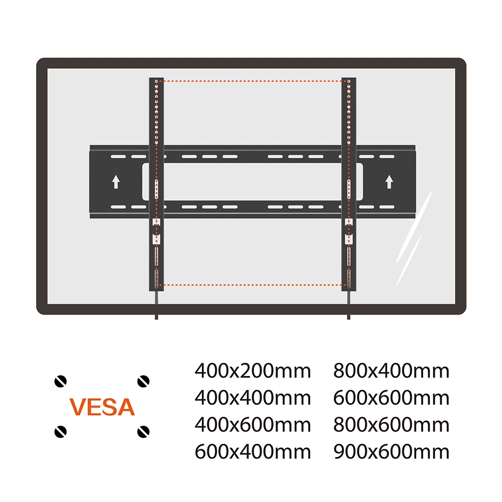 Großhandel Universal feste TV-Halterung max VESA 900 * 600mm TV-Wand Halterung für LCD-Fernseher in robuster Ausführung