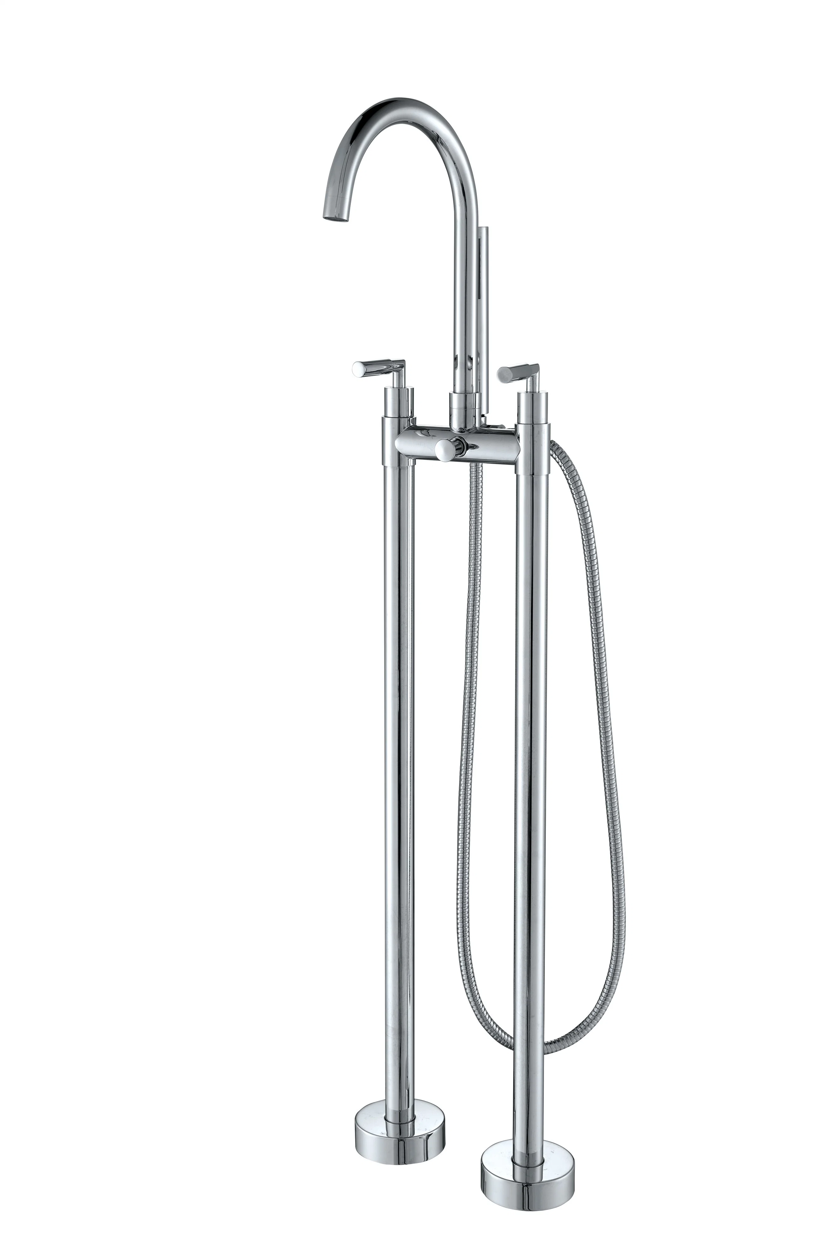 Itabath Square Design Floor Standing Bathtub Faucet Made by Brass Polished Chrome Finish