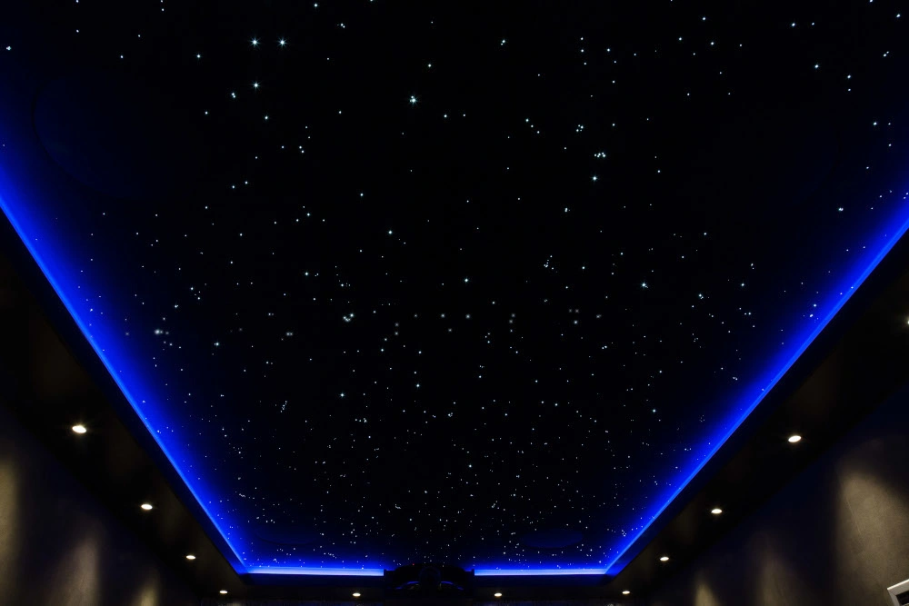 Plafond étoilé à fibre optique, plafond étoilé avec lumière RVB pour la décoration intérieure.