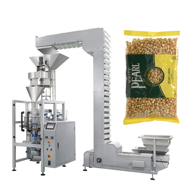 Automatic Measuring Cup 500g 1kg Popcorn Rice Granule Packing Machine