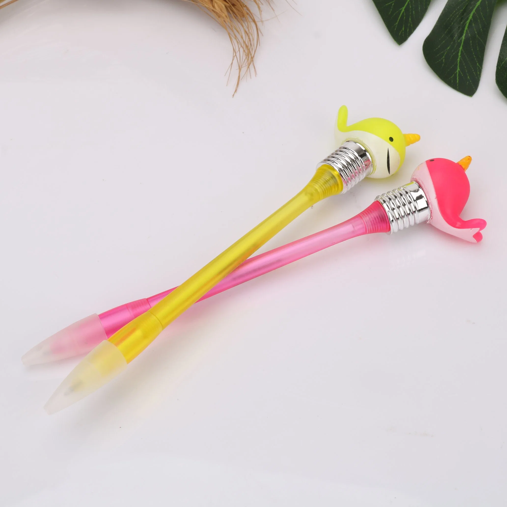 Good Quality Knock Ball Pen Festival Student Pen Ball Point Light Pen