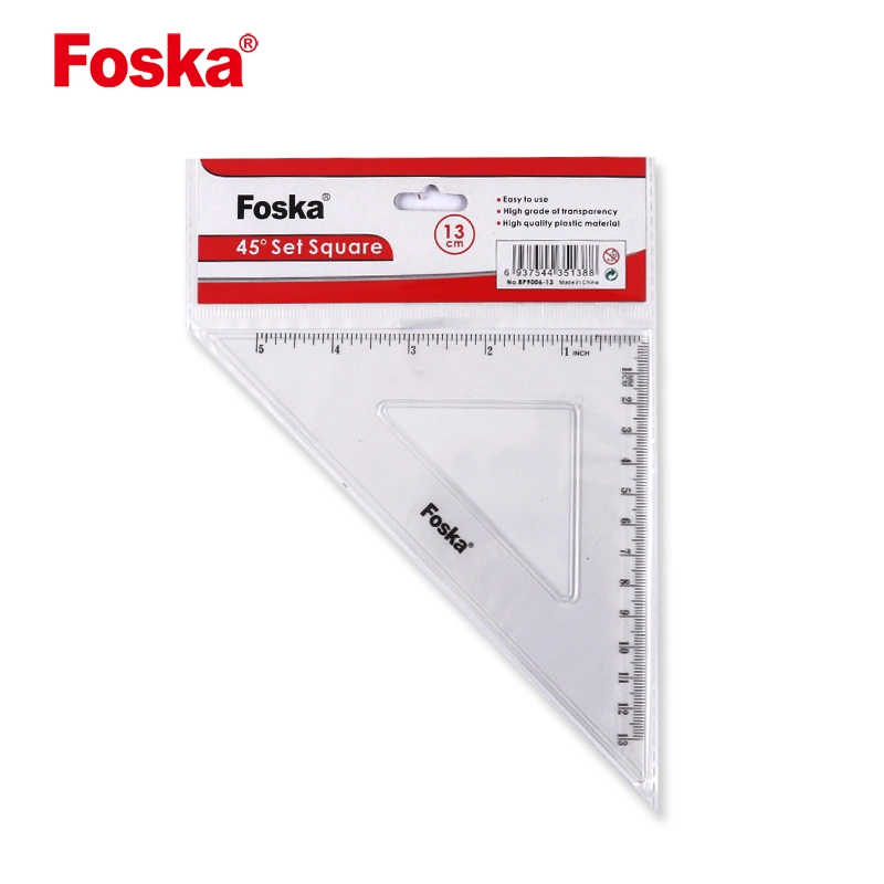 Foska Stationery Office High Quality 15cm Triangle Plastic Ruler (BP9006-15)