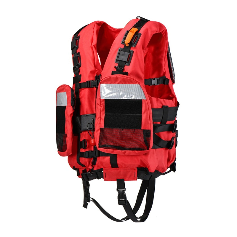 Professional Rescue Water Safety Red Life Jacket for Surfing Swimming