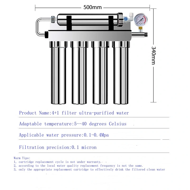 Five-Stage Ultrafiltration из нержавеющей стали прямым питьевой домашних кухня фильтр для воды