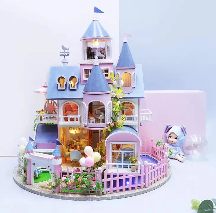 DIY Manufacturer Christmas Toys DIY Wooden Miniature Doll House