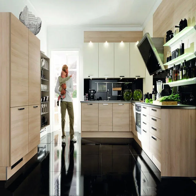 Hz European Style New Design Wooden Lacquer Mini Luxury Modern Full Set Modular Portable Cabinet Kitchen for Home