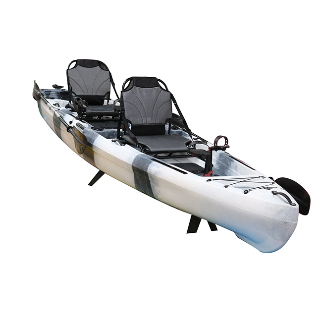 2022 Hot-Selling Sit on Top Two Persons Fishing Double Pedal Plastic Kayak Canoe Boat Made in China