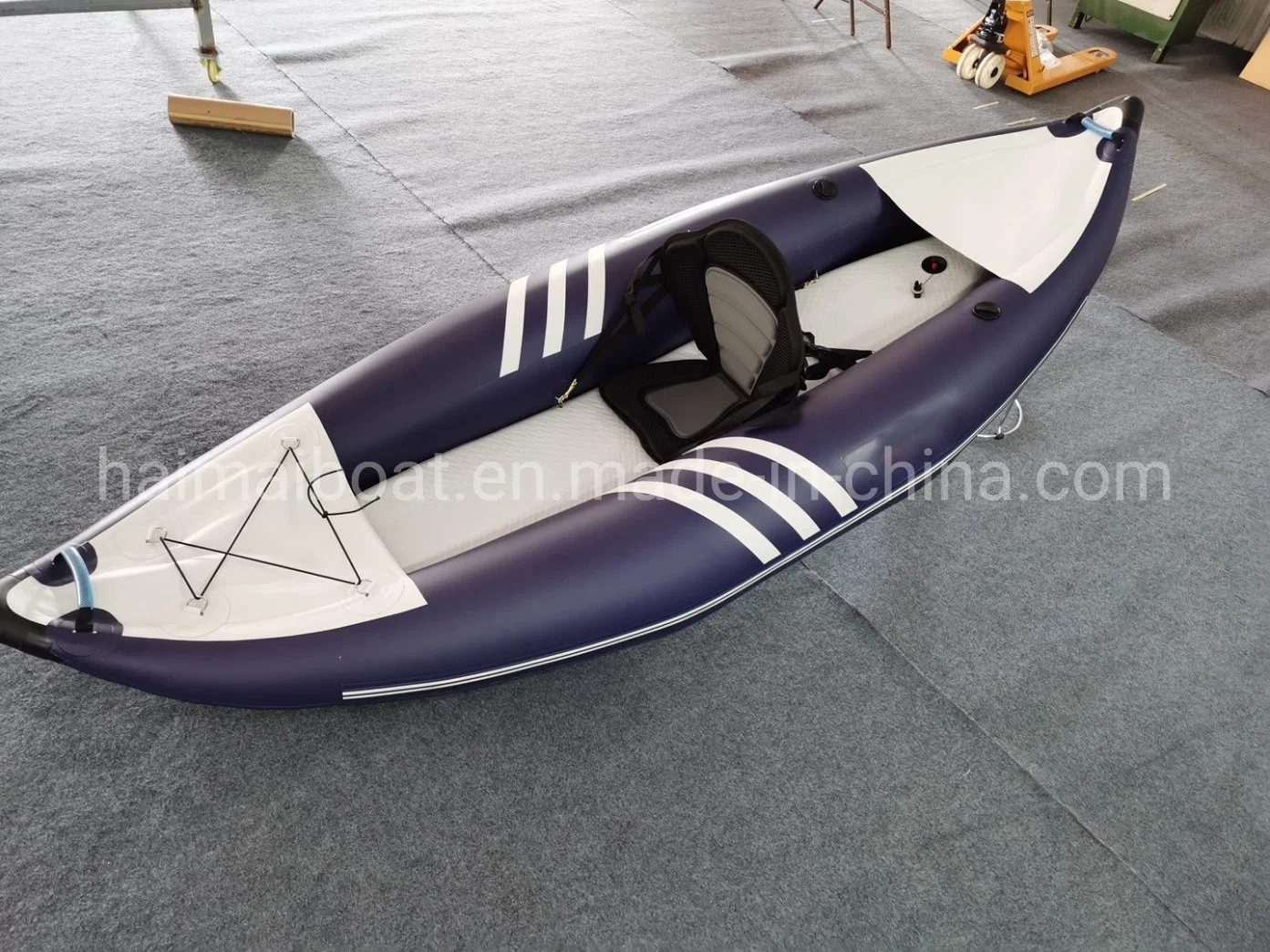 China proveedor profesional de Rafting Barco 12.5ft simple/doble de 3,8 metros persona 0.9/1.2mm PVC canoa kayak inflable con asiento de tela cubierta de aire para la venta