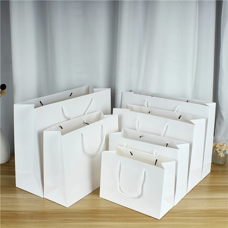Boutique Gift Packaging Kraft Paper Bags Custom Logo Factory Printing