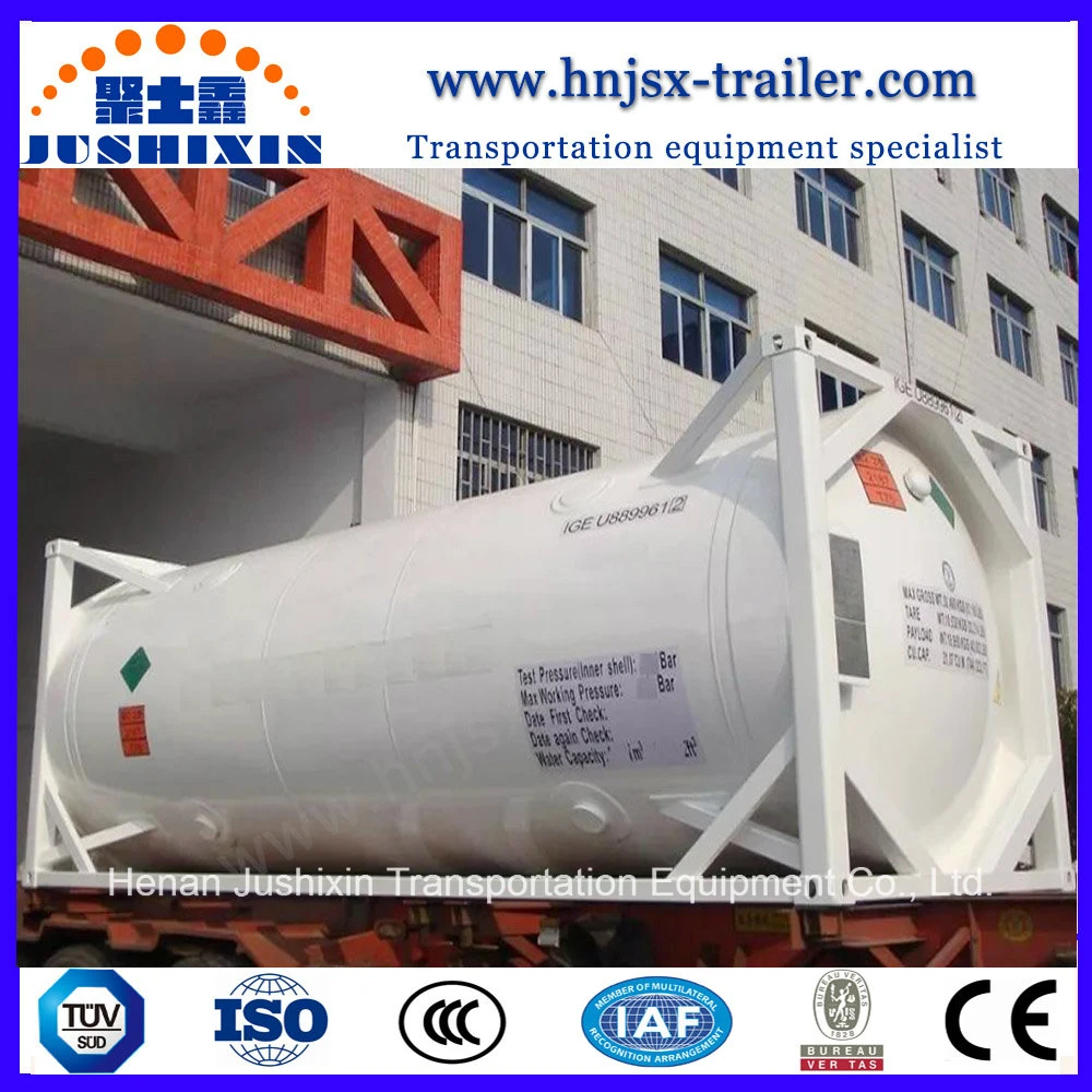 ISO 20 Feet T75 Liquid Argon Lin/Lox Gas Tank Container