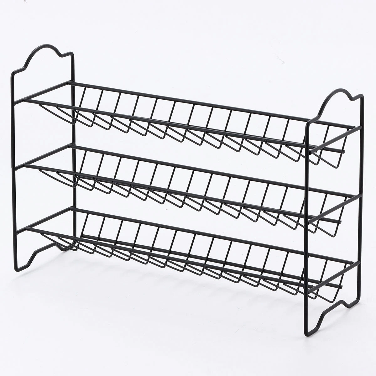 سلك معدني شائع ذو 3 لوحات من المستوى Kitchen Metal Storage Rack Desktop Spice Rack