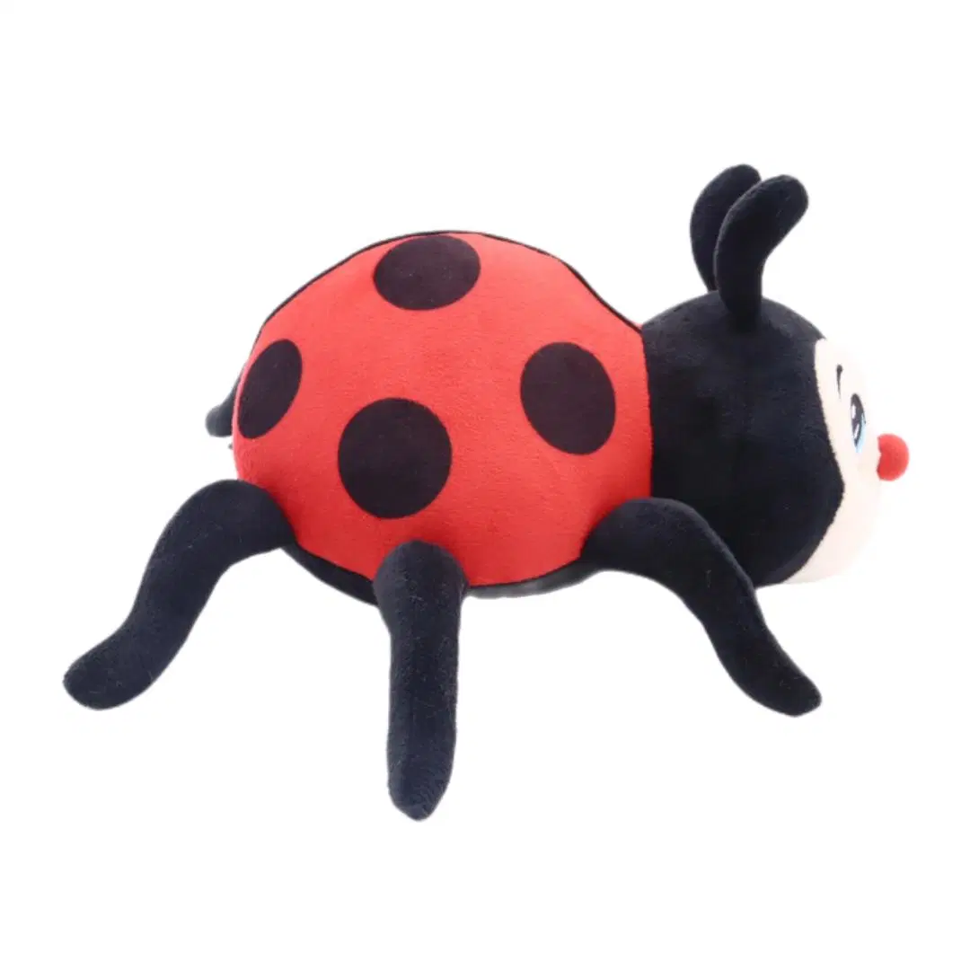 Promotion Plush Insect Toy 9" Seven-Star Ladybird Cartoon Animal Ladybug Red Wings with Black Printing Blue Embroideried Big Eyes Soft Stuffed Beetle Toys