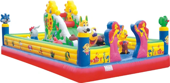 Inflatable Comercial Big Bouncer Fun City niños Paradise Castillo para Parque de atracciones