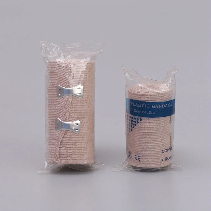 Medical Consumable High Elastic Compression Bandage with Clips
