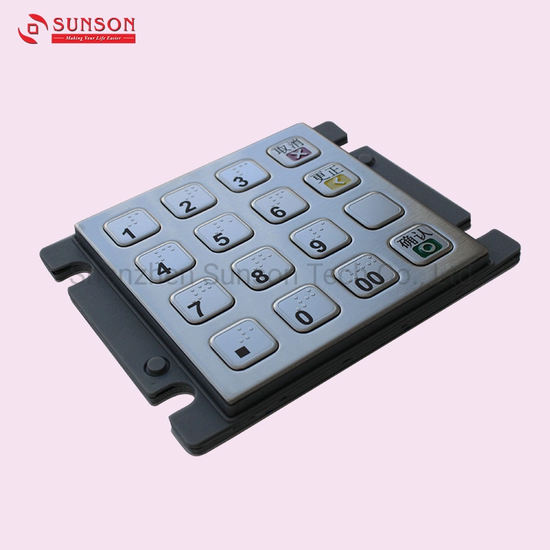 Numeric Metal Encrypted Pinpad for Vtm and Cdm