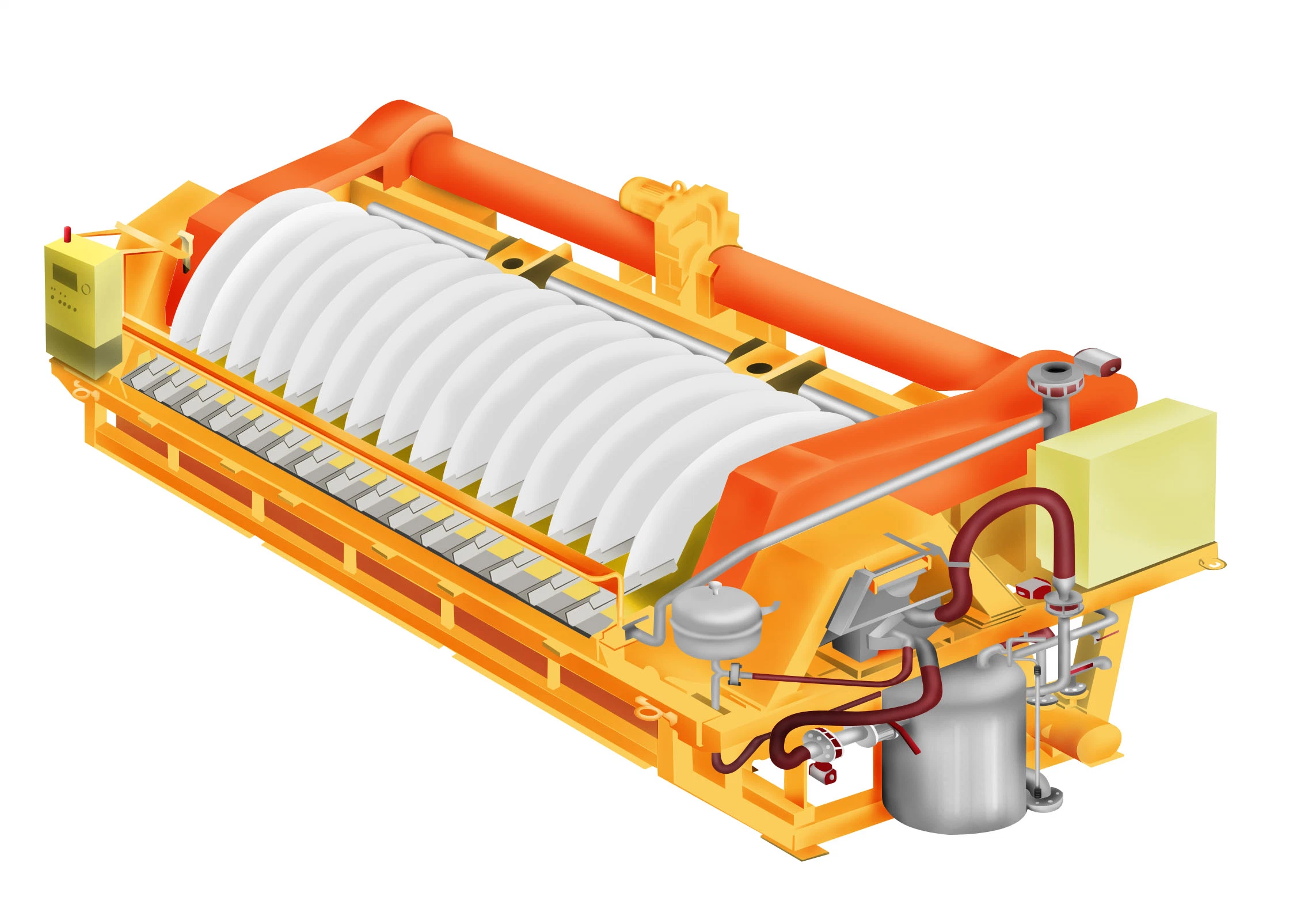 Tc Ceramic Rotary Vacuum Filter for Non-Ferrous Metal, Rare Metals, Ferrous Metal and Nonmetal Concentrate Dewartering