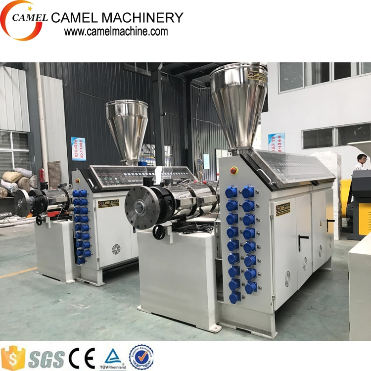 Double Screw Plastic Extruder PVC Ceiling Panel Production Line